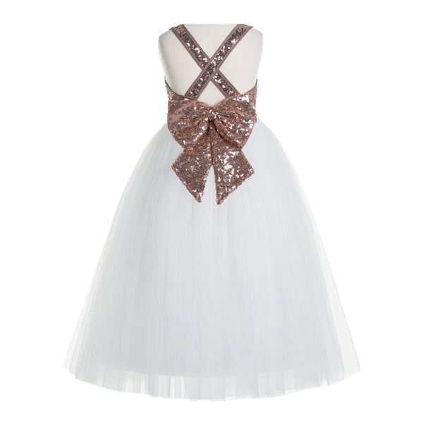 Crossed Straps A-Line Flower Girl Dress Junior Bridesmaid Dresses Formal Special Occasions 177(2)