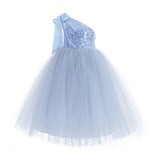 One-Shoulder Sequins Tutu Flower Girl Dress Junior Beauty Pageant Special Event Ballroom Gown 182(3)