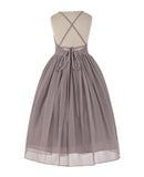 Criss-Cross Chiffon Flower Girl Dress Special Occasion Dresses Pageant Gown Junior Princess 191(2)