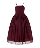 Criss-Cross Chiffon Flower Girl Dress Special Occasion Dresses Pageant Gown Junior Princess 191(2)