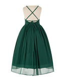 Criss-Cross Chiffon Flower Girl Dress Special Occasion Dresses Pageant Gown Junior Princess 191(2)