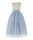 Criss-Cross Chiffon Flower Girl Dress Special Occasion Dresses Pageant Gown Junior Princess 191(2)