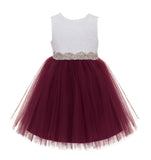 Backless V-Back Lace Flower Girl Dress Social Events Birthday Party Ceremony Evening Gown 206R4