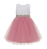 Backless V-Back Lace Flower Girl Dress Social Events Birthday Party Ceremony Evening Gown 206R4