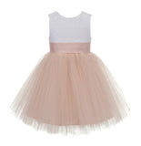 Backless V-Back Lace Flower Girl Dress Mini Bridal Gown Toddler Special Occasion Formal Dresses 206T