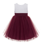 Backless V-Back Lace Flower Girl Dress Mini Bridal Gown Toddler Special Occasion Formal Dresses 206T