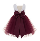 Backless V-Back Lace Flower Girl Dress Mini Bridal Gown Toddler Special Occasion Formal Dresses 206T