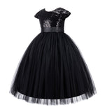 Cap Sleeves Sequin Formal Flower Girl Dress Father Daughter Dance Recital Gown Birthday Party 211(1)