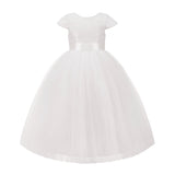 Cap Sleeves Sequin Formal Flower Girl Dress Father Daughter Dance Recital Gown Birthday Party 211(1)