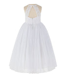 Lace Back Halter Flower Girl Dress Special Occasions Junior Pageant Bridesmaid Gown Social Event 213