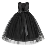 V-Back Satin Flower Girl Dress Formal Photoshoot Dresses for Toddler Girls Novelty Gown 219R5