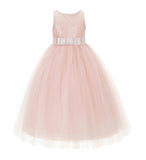 Sequin V-Back Flower Girl Dress Special Occasions Wedding Reception Communion Baptism Pageant LG1