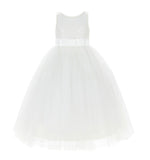 Sequin V-Back Flower Girl Dress Special Occasions Wedding Reception Communion Baptism Pageant LG1