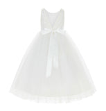 Sequin V-Back Flower Girl Dress Special Occasions Wedding Reception Communion Baptism Pageant LG1