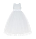 Sequin V-Back Flower Girl Dress Special Occasions Wedding Reception Communion Baptism Pageant LG1